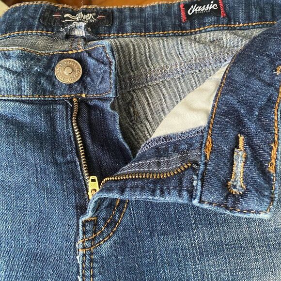 Silver Girlfriend Classic Stretch Straight Raw Edge Womens Size 30-27 - Picture 6 of 14